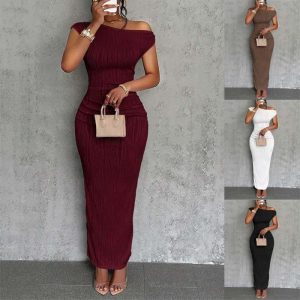 Stretchy Shoulder Sweet Gown